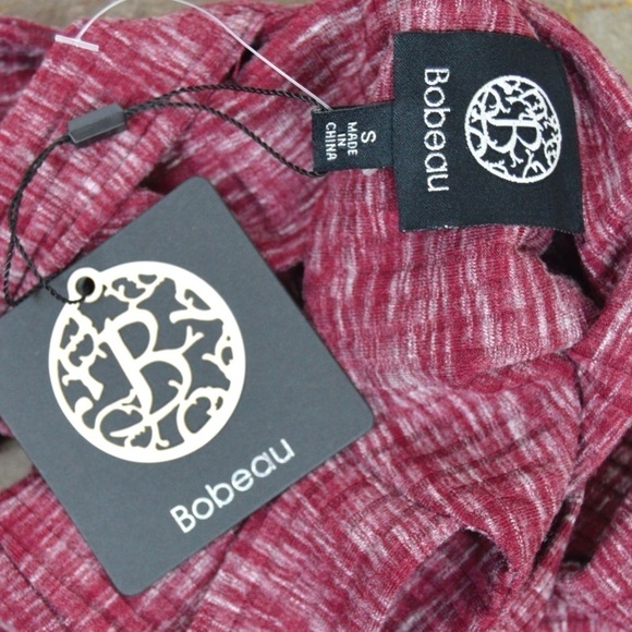 Bobeau Cranberry Ribbed Marl Knit Stretchy Tank Top - Small‎ NEW - Picture 3 of 7